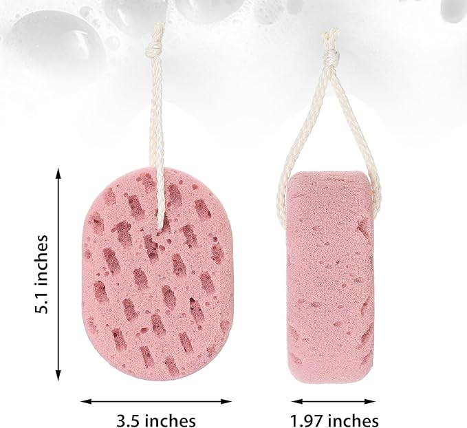 Boao 5 Pieces Soft Bath Sponge Shower Natural Gentle Soothing Body Fiber Exfoliating Shower Sponge Wash Bouquet for Women Men, Random Color (Vivid Color)
