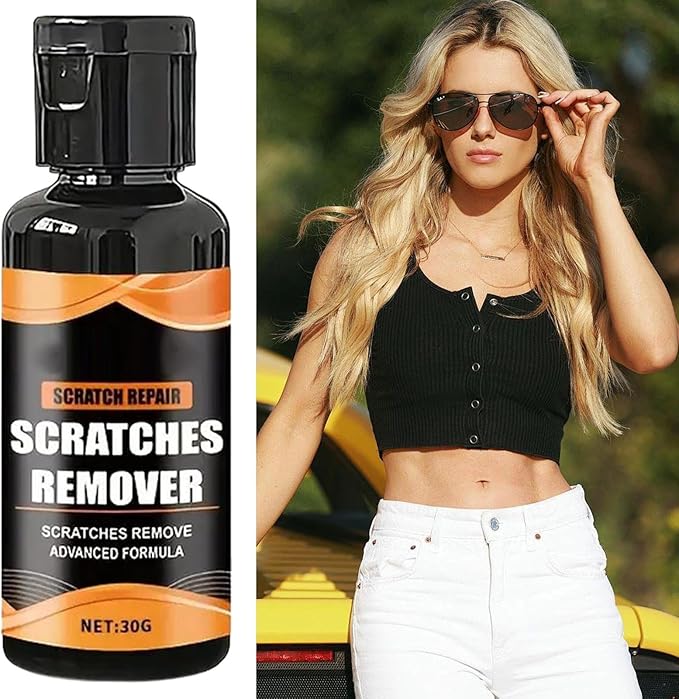 Eyeglass Scratch Remover, 30 grams Sunglasses Cleaner with Sponge, Lens Polishing Kit, Anti-Scratch Glass Cleaner for Watches, Cameras, Car Windshields, Auto, Home, Travel, Office
