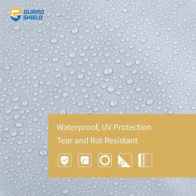 GUARD SHIELD Silver Tarp Waterproof 10x12 Feet Medium Duty All Purpose Poly Tarps Cover 7mil