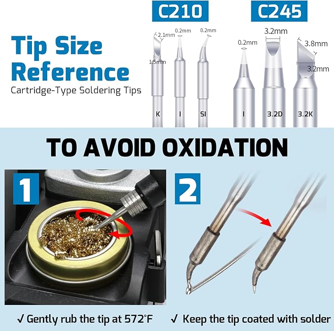 WEP 992D-III 2-in-1 Soldering Station and Hot Air Rework Station - High-Power Soldering Iron Kit with C245-compatible Cartridge, 1000W Hot Air BGA Rework Station for SMD, IC Repair