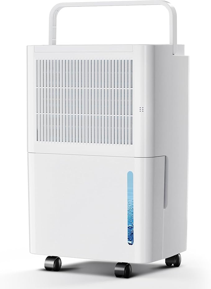 2,500 Sq Ft Portable Home Dehumidifier with Drain Hose, 74 OZ Water Tank, 24 Hr Timer, 3 Modes High Efficiency Compressor for Basement, Bedrooms, Bathrooms and Laundry Rooms