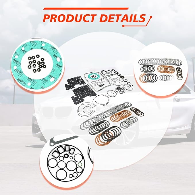 6R80 Transmission Master Rebuild Kit, Compatible with 2009-2014 Expedition F-150 2005-2017 Mustang 2007-2014 Ranger, Automotive Replaces Transmission Overhaul Steel Part with Clutch Plates Kit