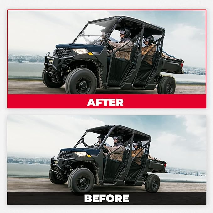 KEMIMOTO Flip Windshield Compatible with Ranger 1000, 2-IN-1 Fold Down Windshield Compatible with Polaris Ranger XP 1000/ 1000 2017-2026