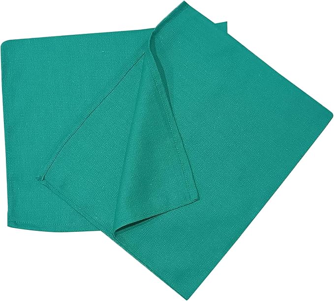 Premium Green Huck Towels – (100 Pack) 15 x 27 inches 100% Cotton Bulk Towel for General Cleaning, Auto Shop, and Hospital Use, Super Absorbent, Machine Washable Cloth