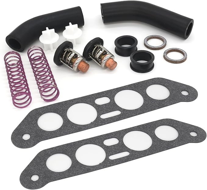 5005440 Thermostat Rebuild Kit for Evinrude Johnson 65-140 HP V4 Crossflow Outboards Motor Replacement 340975 340976 Sierra 18-3673