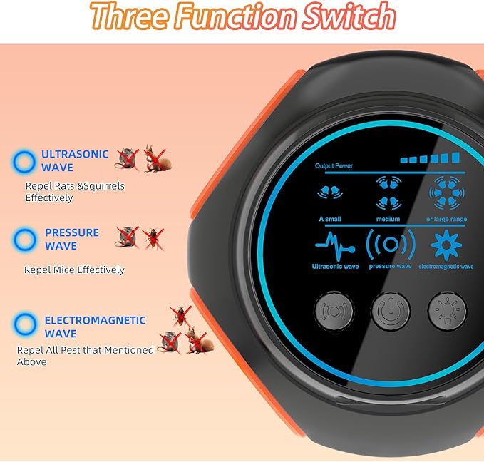 2025 360°Ultrasonic Pest Repellent Plug in,Indoor Pest Control for Rodent Mice Rat Squirrel Bat Roach Spider Ant Bug,Electronic Repelling Device Mouse Traps for Basement House Garage Kitchen(2pcs)