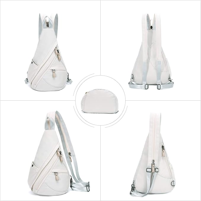 KL928 Nylon Sling Bag - Small Crossbody Backpack Shoulder Casual Daypack Multipurpose Rucksack for Men Women