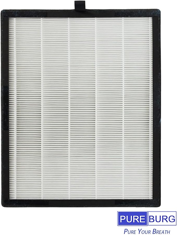 PUREBURG Replacement Filter Compatible with Mooka KJ203F, Elechomes KJ203F-142 Air Purifiers, 2-Pack H13 HEPA 4 Activated Carbon Pre-Filters 4-Stage Filtration