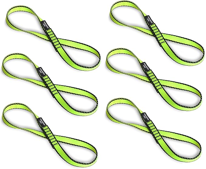 18MM Nylon Climbing Sling Runner - 23KN CE2008/EN566 Certified Outdoor Climbing Webbing for Rock Climbing, Rappelling, Mountaineering, Swing Gear, Outdoor Adventures & Emergency Anchoring