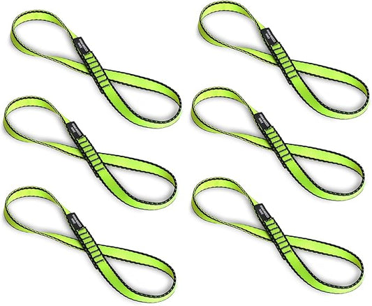 18MM Nylon Climbing Sling Runner - 23KN CE2008/EN566 Certified Outdoor Climbing Webbing for Rock Climbing, Rappelling, Mountaineering, Swing Gear, Outdoor Adventures & Emergency Anchoring