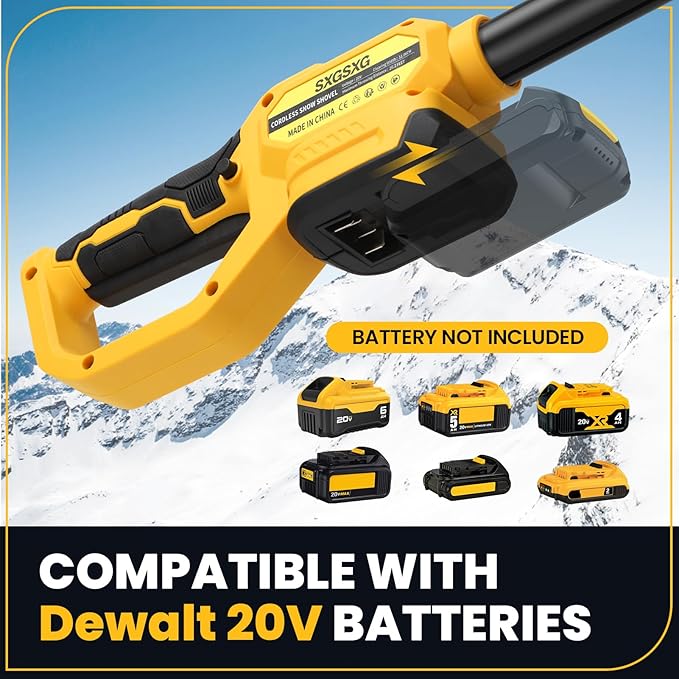 Electric Snow Shovel for Dewalt 20V Max Battery, 11" Brushless Snow Blower with Adjustable Handle, Max 26 FT Snow Thrower, Cordless Snow Shovel 20V for Driveway, Sidewalk, Patio, Deck (No Battery)