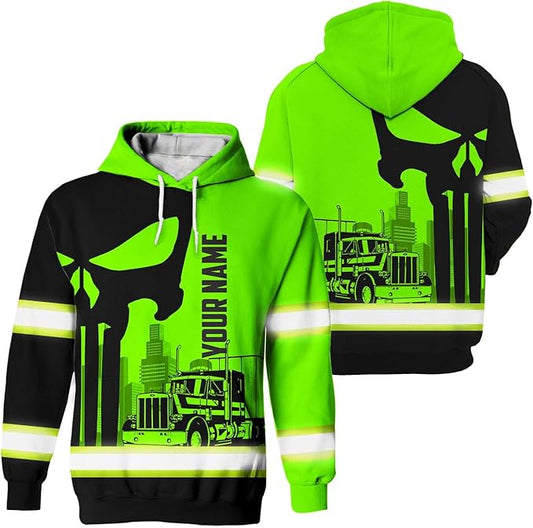 Matedecor High Visibility Hi Vis Hoodie for Men - Jobs Collection Custom Name Class 3 Reflective Safety Workwear
