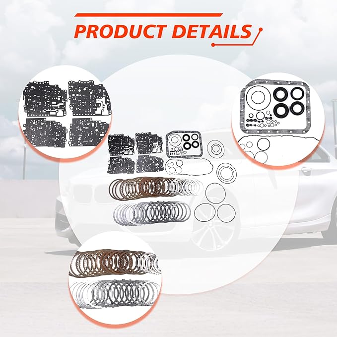 A6GF1 Transmission Master Rebuild Kit, Compatible with Hyundai Accent Elantra Kia Optima Soul 1.6L/2.0L/2.4L 2011-2014, Automotive Transmission Rebuild Overhaul Seals Set Replaces Parts