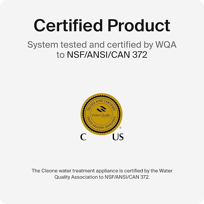 Bluewater Cleone Balance Reverse Osmosis Water Filter System - In-Home Under Sink Water Purifier, 3 Stage Filtration - NSF/ANSI 58 - Removes up to 99 Percent Contaminants - Swedish Space Saving Design