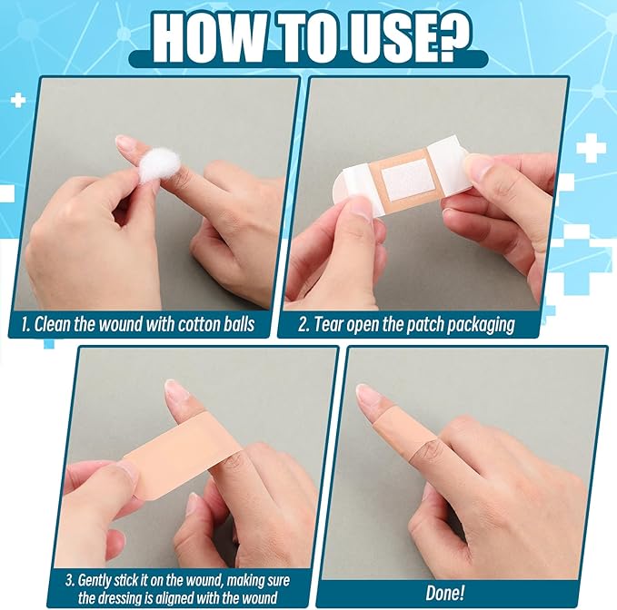 Timgle 500 Pcs 1" X 3"Adhesive Bandages Bulk Waterproof Adhesive Breathable Bandages for Sensitive Skin School Nurses Businesses Travel First Aid Kits Homeless Care Supplies Donations