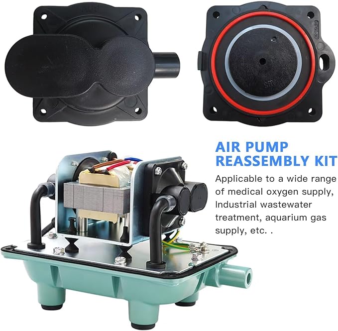 Upgraded Air Pump Rebuild Complete Kit for Hiblow Models HP-60-xxxx and HP-80-xxxx (style A)