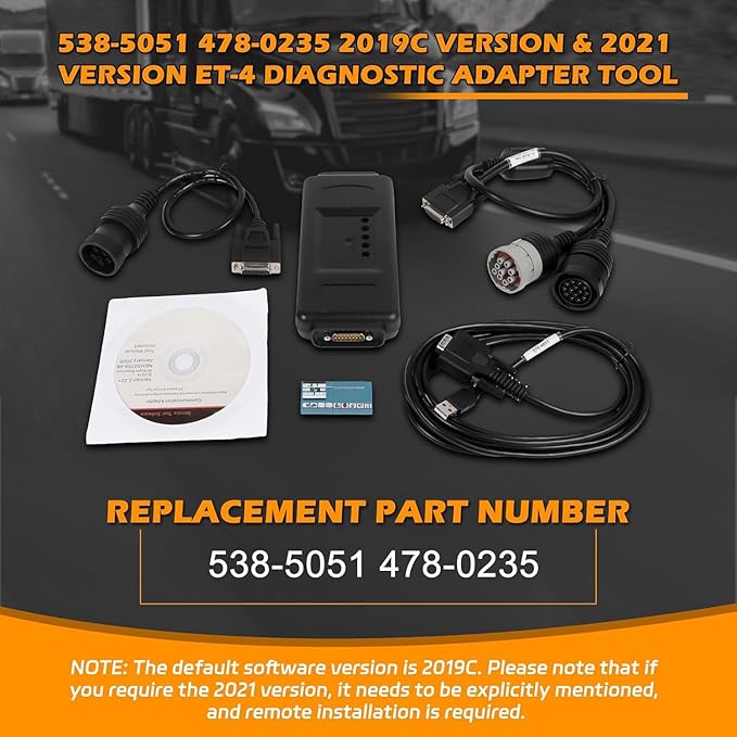 ET-4 Diagnostic Adapter Tool 538-5051 478-0235 2019C Version & 2021 Version for CAT Heavy Equipment(6&9&14 Pins Cable) ET4 Communication Diagnostic Tool