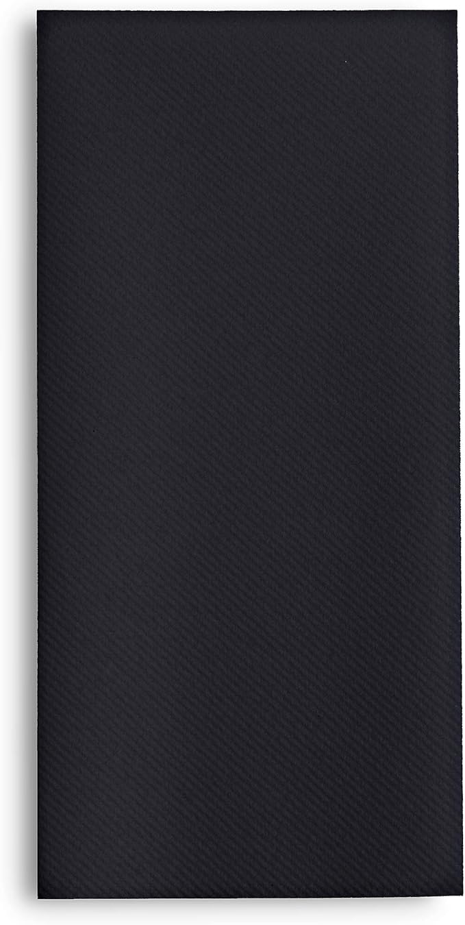100 Linen-Feel Black Paper Napkins - Decorative Cloth-Like Black Dinner Napkins - Soft And Absorbent. For Kitchen, Party, Wedding, Bathroom Or Any Occasion. (Pack of 100)