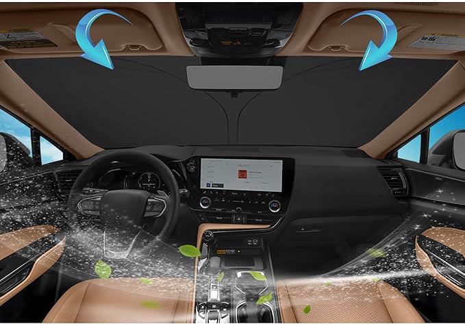 SKTU 2024 2025 2026 NX Front Windshield Sunshade for 2022 2023 2024 2025 2026 Lexus NX Windshield Sunshade Foldable for Blocks UV Rays and Blocks Heat and Sun Keeps Vehicle Cool