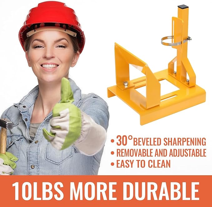 Lawn Mower Blade Sharpener Grinder Motor with Adjustable Ring Rust 30°Angle