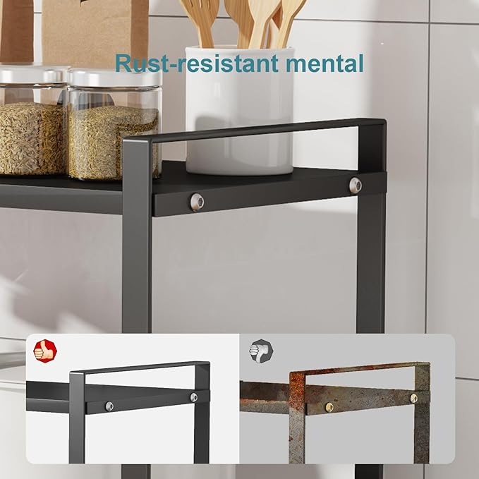 Cabinet Shelf Expandable Cupboard Under Sink Countertop Organizer Riser Rack for Kitchen Pantry Home Organization Extra Storage Space Saver Heavy Duty