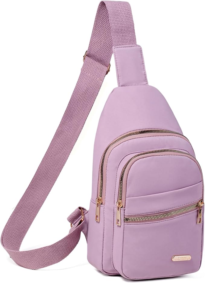 Crossbody Sling Backpack Sling Bag for Women, Small Chest Bag Daypack Fanny Pack Cross Body Bag for Hiking Traveling Outdoors
