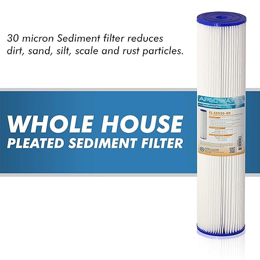 APEC Water Systems CB1-SED20-BB Whole House Sediment Water Filter 20" BB Home Filtration System