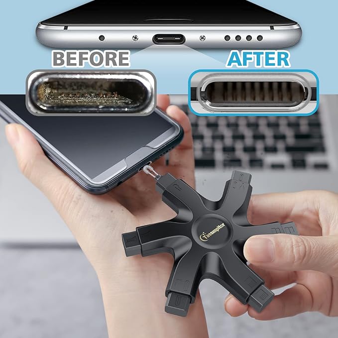 for iPhone Cleaning Kit Port Cleaner, Repair & Restore Tool for iPhone Pro Max Airpod iPad Cell Phone Charging Port, Phone Cleaner Putty for Lightning Charger Connector Cable Speaker