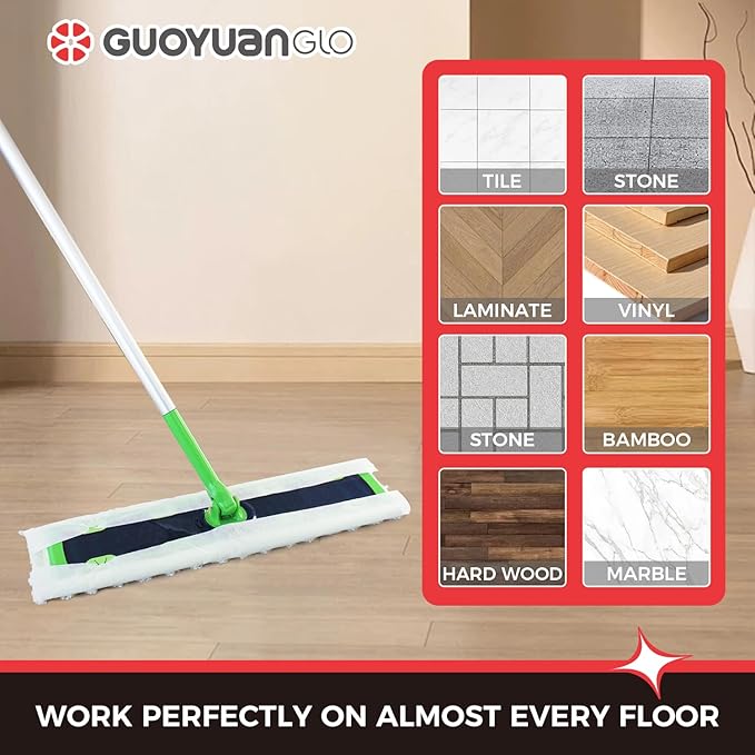 XL Dry Sweeping Cloths Heavy Duty Pet Dry Mop Refill X-Large Multi-Surface Floor Cloths for Cleaning Dust,Dirt and Pet Hair,64 Counts