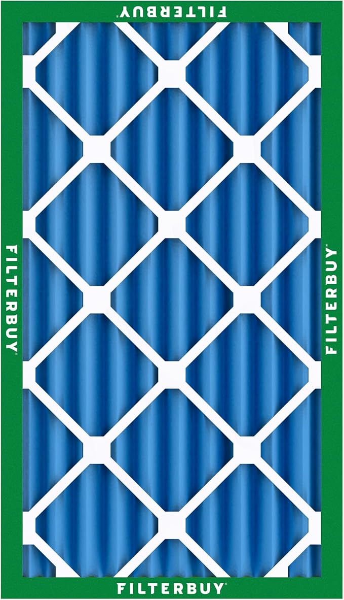 Filterbuy 20x30x4 Air Filter MERV 13 Optimal Smoke & Allergy Defense (12-Pack), Electrostatic Pleated HVAC AC Furnace Filters Replacement, Made in USA (Actual Size: 19.50 x 29.50 x 3.63)
