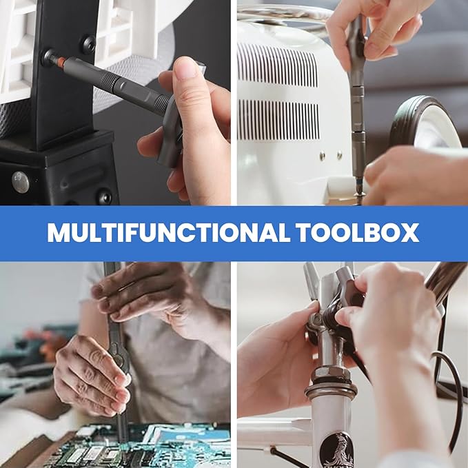 42 in 1 Magnetic Screwdriver Set, Ratchet Screwdriver Kit Precision Repair Tool with Assorted Bits Portable Screwdriver Set Ratchet Tool Kit for Electronics PC Phone Bicycle & Furniture