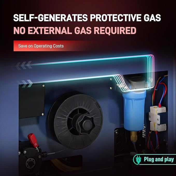 Laser Welding Machine 1400W Air Cooled Laser Welder 220V Integarated Welding Machine Self-Generates Protective Gas for Metal Stainless Steel Aluminum Copper Brass Class 1 0.39mW