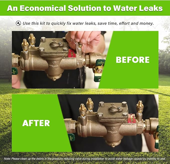 0887298 Total Repair Kit, Includes First and Second Check Assemblies, for Watts 1/4-1/2" LF009, 009 Replace for RK 009-T 1/4"-1/2" Reduced Pressure Zone Total Repair Kit