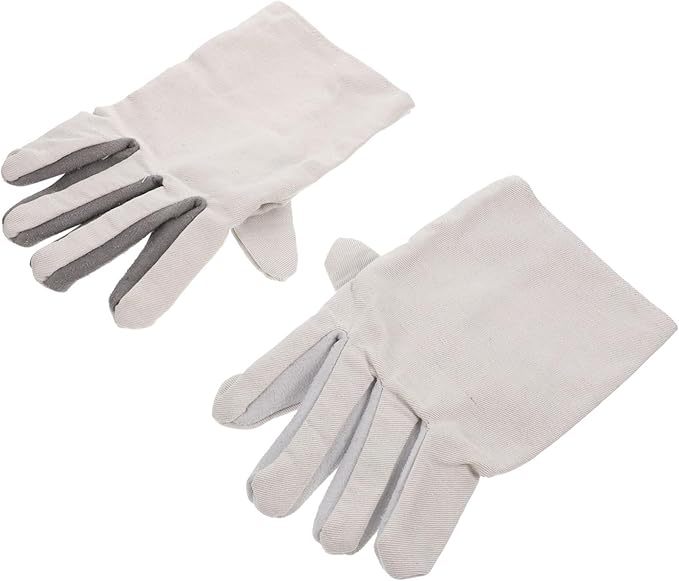 Heat Resistant Welding Gloves Heavy Duty Anti-slip Labor Protective Gear for Men and Women Composite Work Gloves for Camping Bbq Construction Gardening and Outdoor Use Random Color