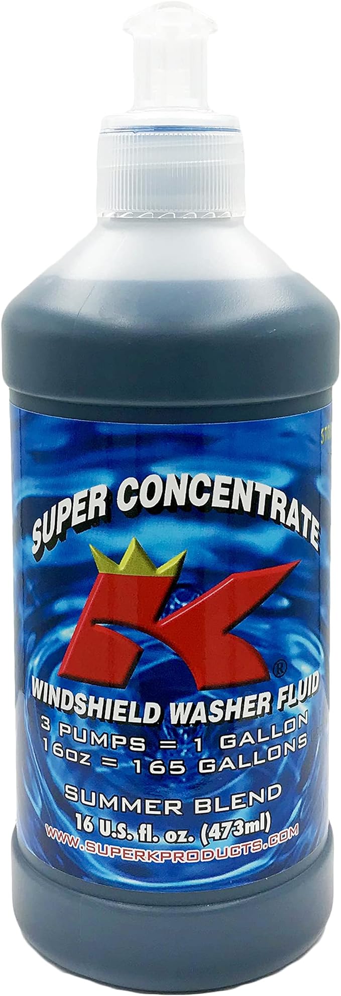 Super K Concentrate Windshield Washer Fluid - Makes 165 Gallons - 16 fl. oz.