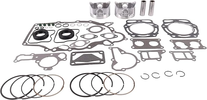 Piston Ring Gasket Seal Engine Rebuild Kit 13001-2210 13008-6025 Compatible with Kawasaki KAF620 2500 2510 2520 3000 3010 4000 4010, JD FD620 & FD661