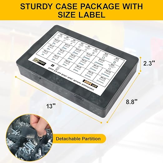 1004Pcs Grade 8.8 Metric Bolts Assortment, Hex Heavy Duty Bolts and Nuts Set, M6 M8 M10 (12mm to 45mm), Comes with 3 Bits（Zinc Plated）