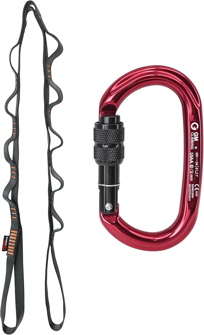 GM CLIMBING 16mm Nylon Daisy Chain Sling 22kN 120cm / 48in CE UIAA Certified for Leading Aid Climb Ascender Rigging Hammock Suspension