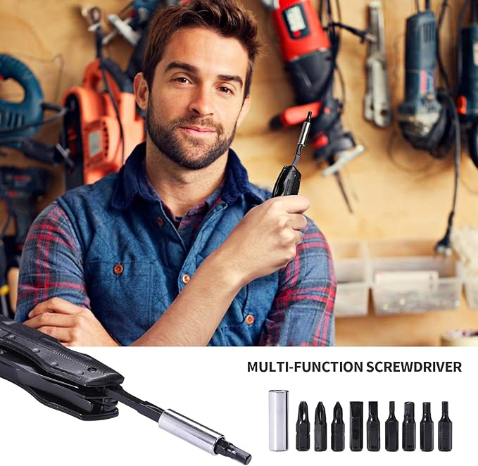 Multitool Pocket Knife for Men, Tactical Folding Multi Tool, Christmas Stocking Stuffers Gifts Idea, Multipurpose Utility Plier for Camping, Survival, Hiking