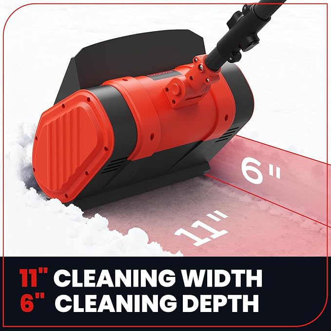 Electric Snow Shovel for Milwaukee M18 18V Battery, 11" Brushless Snow Blower with Adjustable Handle, Max 26 FT Snow Thrower, Cordless Snow Shovel M18 for Driveway, Sidewalk, Patio, Deck (No Battery)