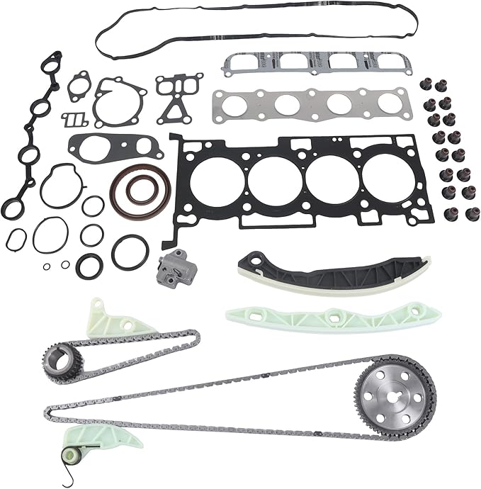 1set 2.4L G4KG Engine Rebuild Kit - Timing Chain Kit / HS26321PT Engine Overhaul Gasket Set Replacement for ILOAD IMAX 2.4L G4KG