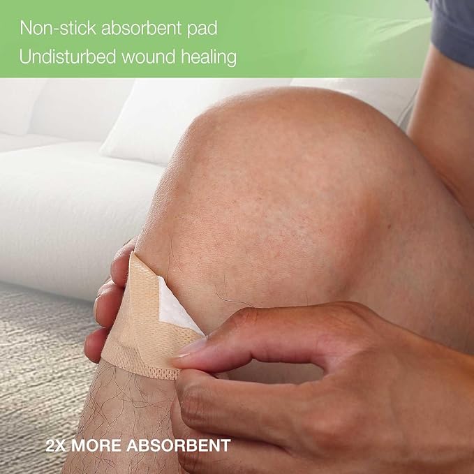 NeuHeils Silicone Adhesive Bandages for Sensitive Skin – Large 2x4 Inch (40 Count) | Hypoallergenic & Waterproof Wound Care | Pain-Free Removal, Non-Stick Pad, Gentle for Fragile Skin