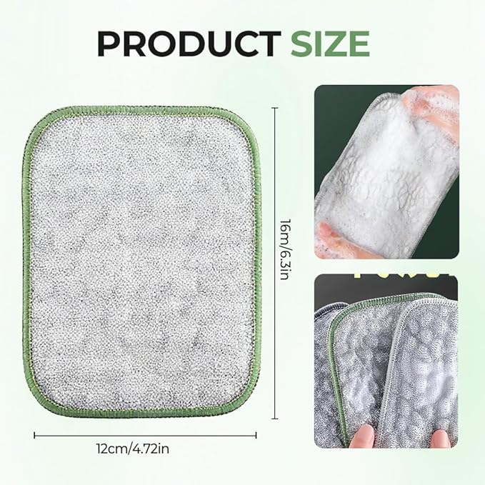 Multipurpose Wire Dishwashing Rags, 2025 New Non Scratch Wire Dishcloth Scrubbing Double Sided Rags, Wire Washing Cloth Dish Rags for Washing Dishes Household Supplies (5)