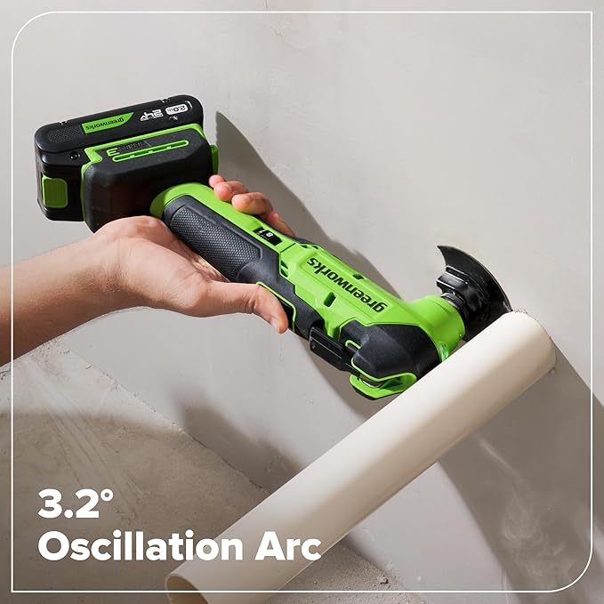 Greenworks 24V Cordless Brushless 5PCs Combo, Drill/Driver +Impact Driver +6.5" Circular Saw +Oscillating Tool +200LM Flashlight, 2.0Ah + 4.0Ah Batteries (24,000mAh Power Bank) and 65W USB-C Charger