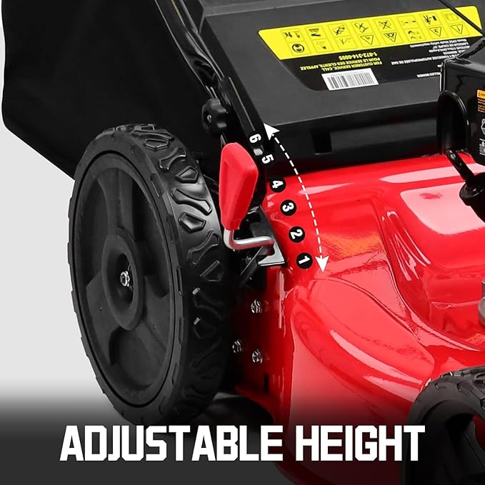 PowerSmart Lawn Mower Gas Powered, 21-Inch 144cc Engine 2-in-1 Walk-Behind Push Lawn Mower, Oil Included