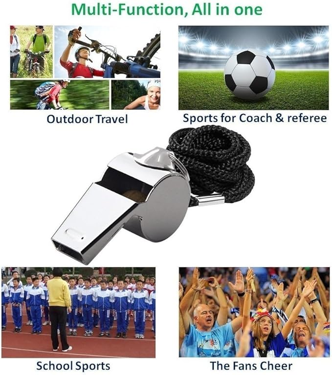 Golvery Soccer Kit - Metal Whistle with Referee Cards Set, Referee Cards for Soccer Football, Ideal Referee Kits for Game Sports