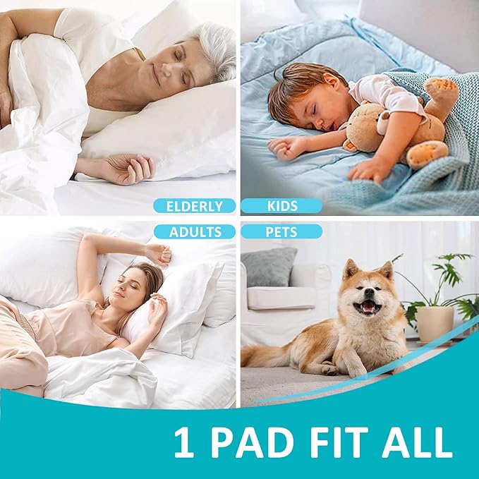 KANECH Washable Waterproof Incontinence Bed Pads with Straps - 39"x75" Twin Size - Heavy Absorbency Mattress Pad Protector for Adults, Elderly
