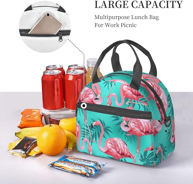 Reusable Insulated Lunch Bag with Adjustable Strap for Kids 3+ Toddler, Girl, Boy Women Men Leakproof Portable Cooler Tote Cute Quilted Bags for Work Travel Picnic
