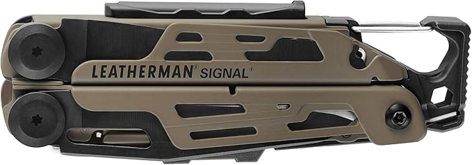 LEATHERMAN, Signal, 19-in-1 Multi-tool for Outdoors, Camping, Hiking, Fishing, Survival, Durable & Lightweight EDC, Made in the USA, Coyote Tan