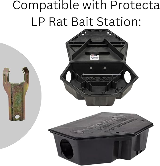Replacement Key for Bell Labs Protecta Bait Stations - Compatible with Protecta RTU, LP, Sidekick, Sidewinder, Mouse Bait Stations and Pest Monitors - Comes with Robby’s Cloud Keychain (1 Pack)